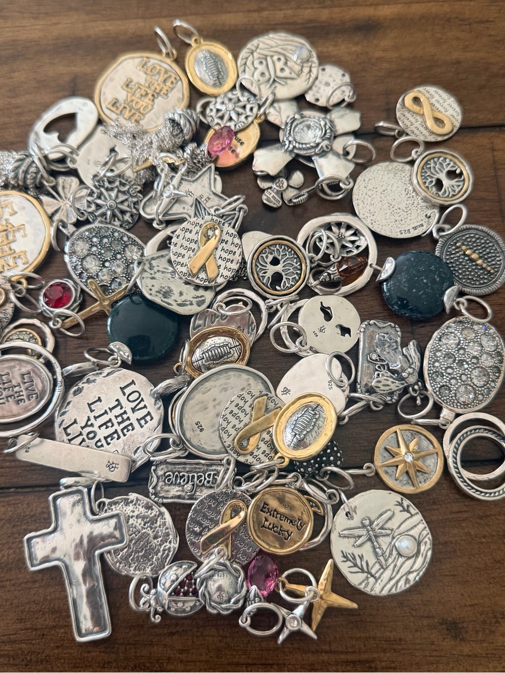 Mixed Silver & Gold Charm Pendant Collection - Women Jewelry